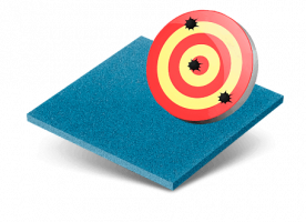 Резиновая плитка Рубифор GUN SHOT Rubber Step Стандарт 1000x1000x40