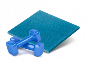 Резиновая плитка Рубифор GYM FIT Rubber Step Стандарт 1000x1000x16
