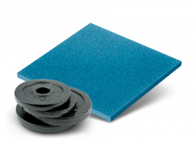 Резиновая плитка Рубифор GYM POWER Rubber Step Стандарт 1000x1000x40
