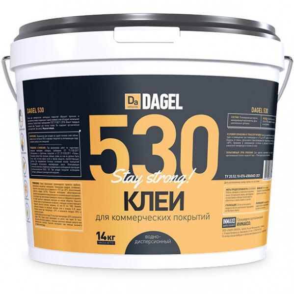 Клей для гибких напольных коммерческих покрытий DAGEL 530 14 кг